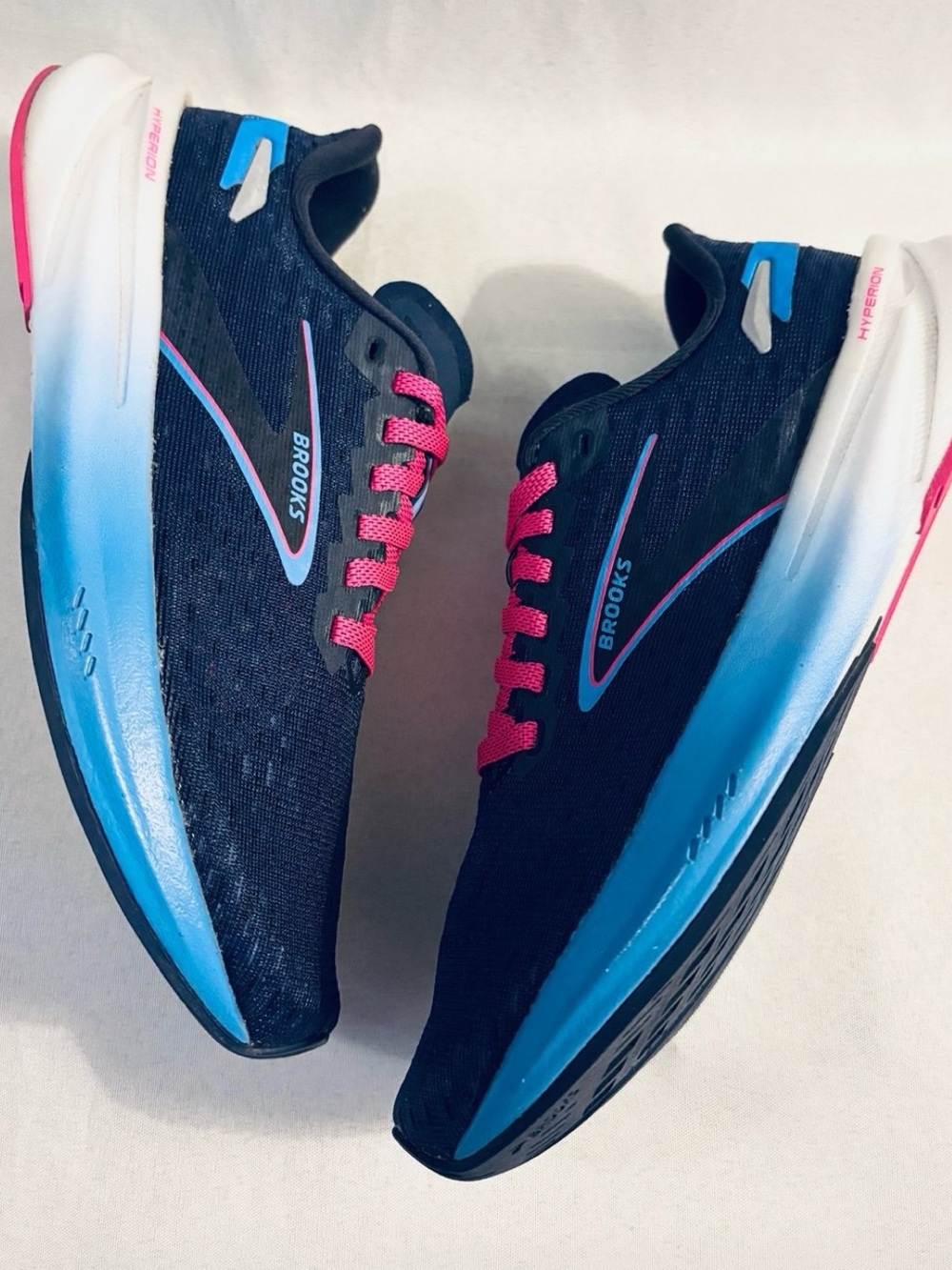 Brooks Women's Navy Blue and Pink Running Shoes